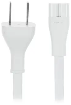 Power Cord/Cable, White, US