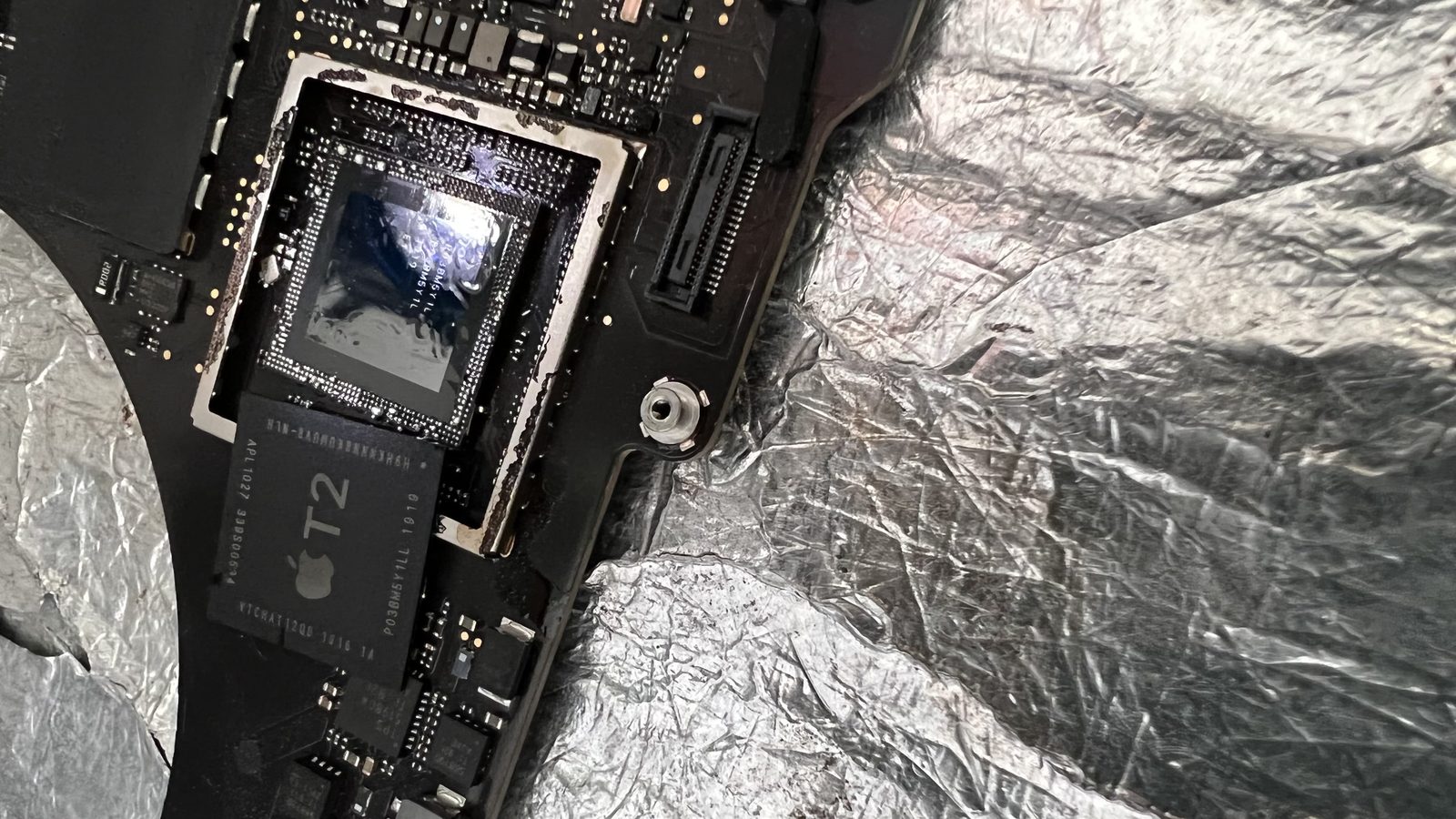 Apple T2 Security Chip on a Mac repair bench