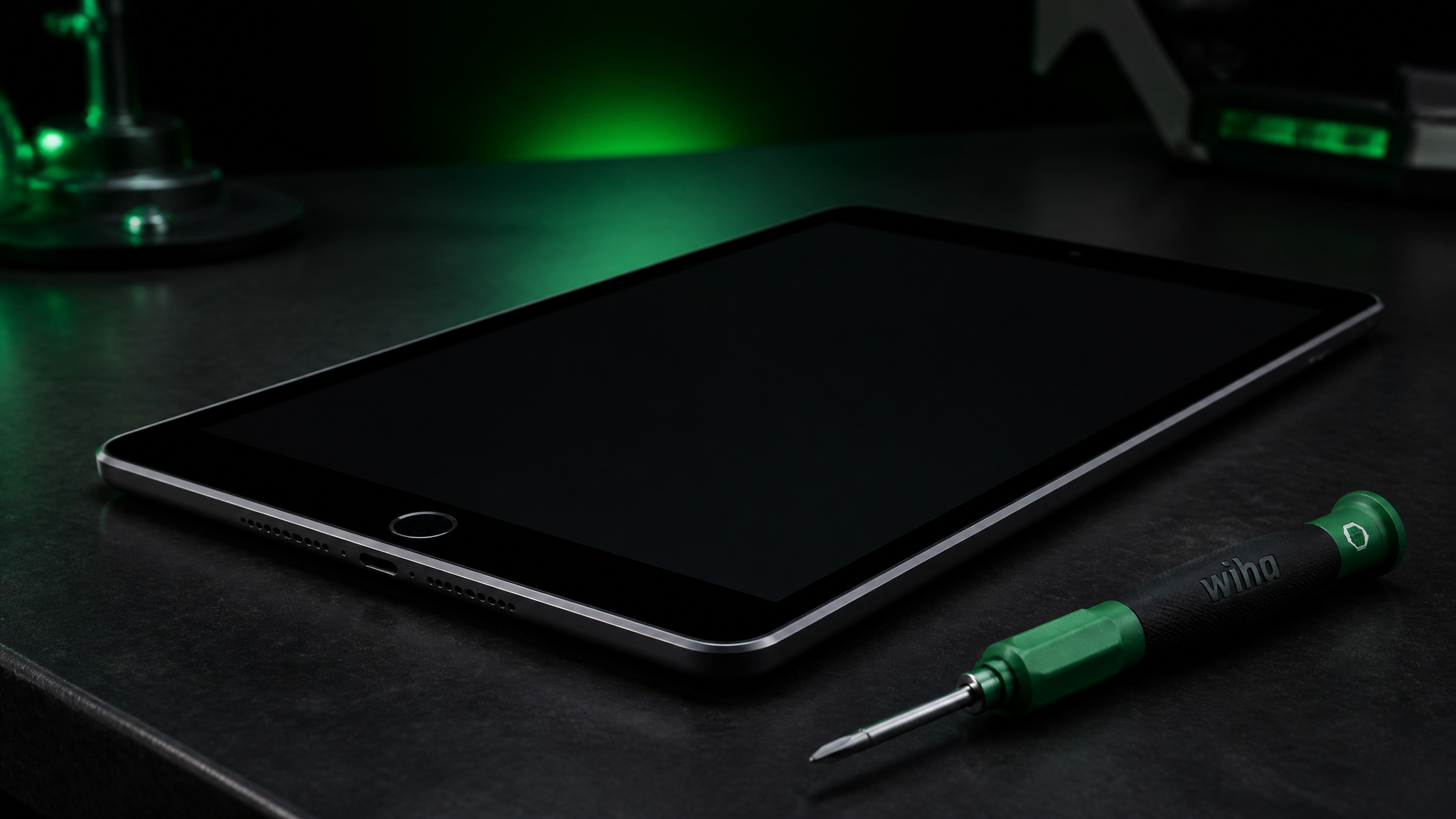 iPad 9th Generation on a WarriorMac repair bench in Tampa