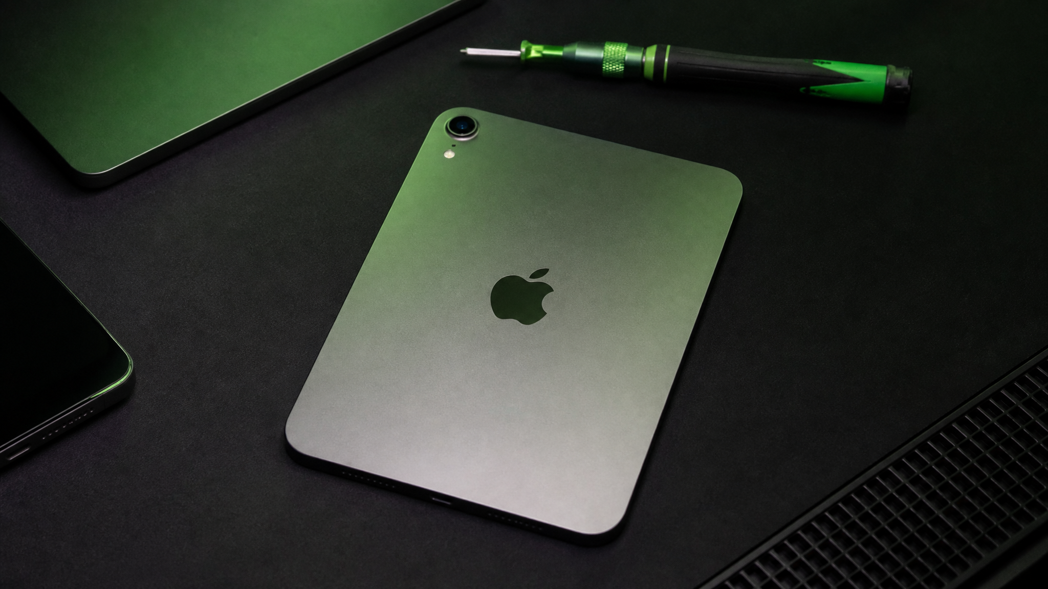 iPad Mini on a WarriorMac repair bench in Tampa