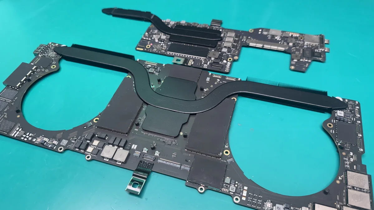 MacBook Pro 13-inch Intel and Apple Silicon logic boards at WarriorMac