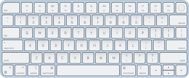 Blue, Magic Keyboard, Touch ID, ANSI, English 661-04378