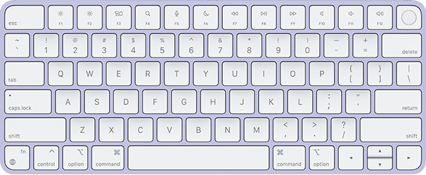 Purple, Magic Keyboard, Touch ID, ANSI, English 661-04383