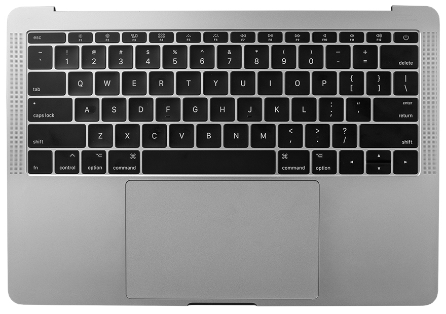 Top Case with Keyboard with Battery, Silver 661-07947