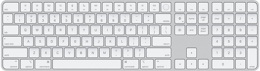 Silver, Magic Keyboard Touch ID Numeric Keypad, ANSI, English 661-08938