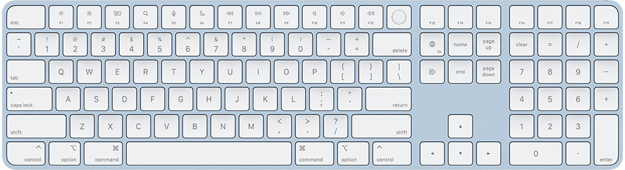Blue, Magic Keyboard, Touch ID, Numeric Keypad, ANSI, English 661-12555