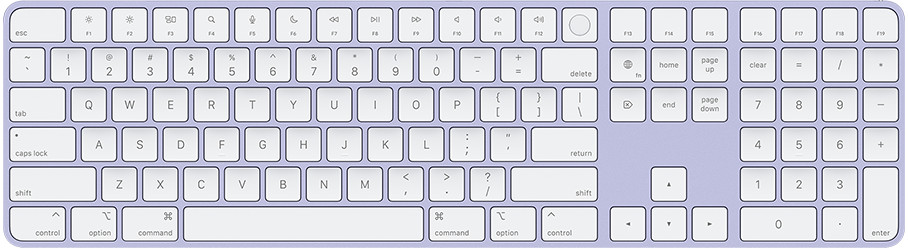 Purple, Magic Keyboard, Touch ID, Numeric Keypad, ANSI, English 661-12557